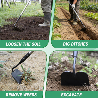 Triangle Garden Hoe, Carbon Steel Push-Pull Weeding Tool