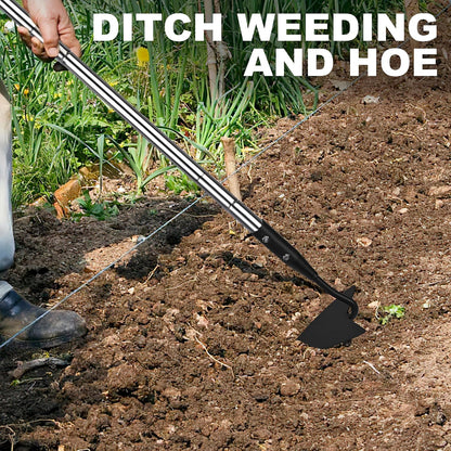 Triangle Garden Hoe, Carbon Steel Push-Pull Weeding Tool