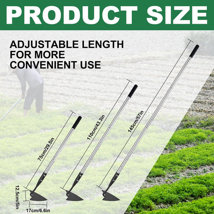 Triangle Garden Hoe, Carbon Steel Push-Pull Weeding Tool