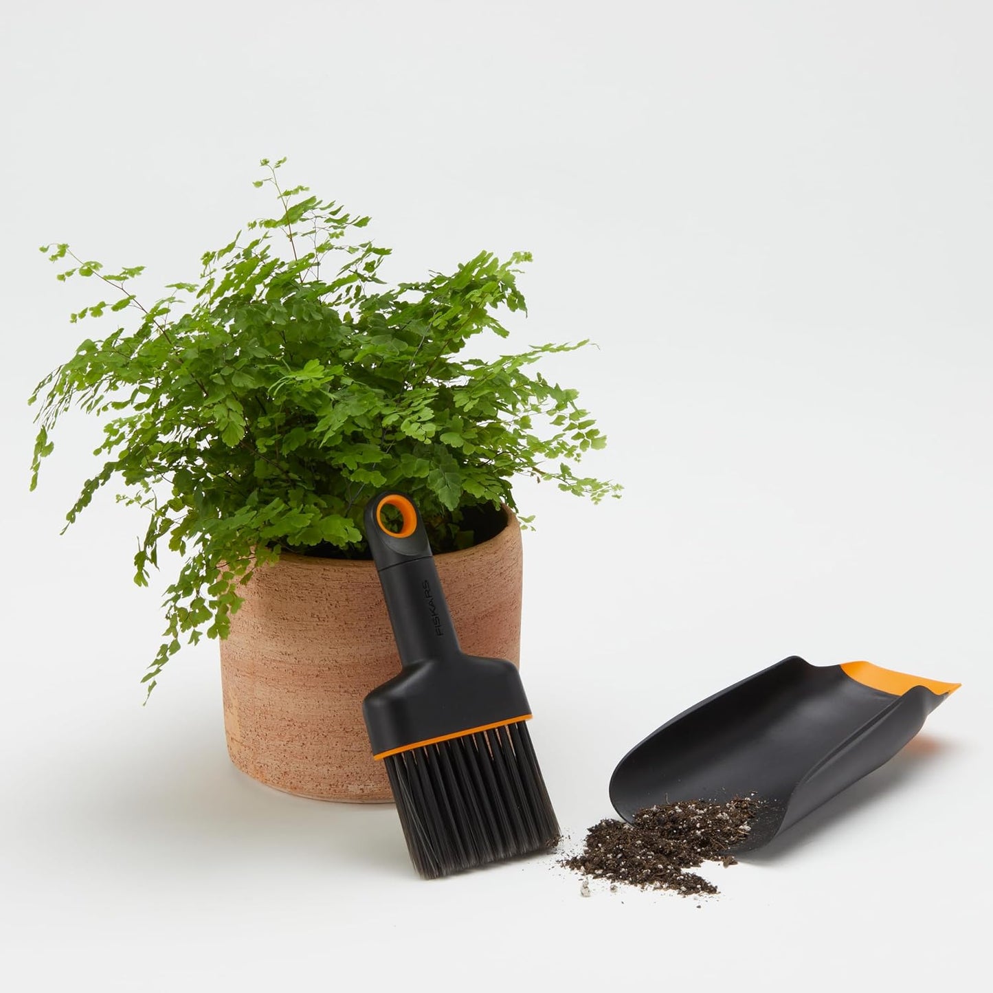 Planting Soil Scoop & Brush Set, Dual-Sided Tool for Indoor Potting