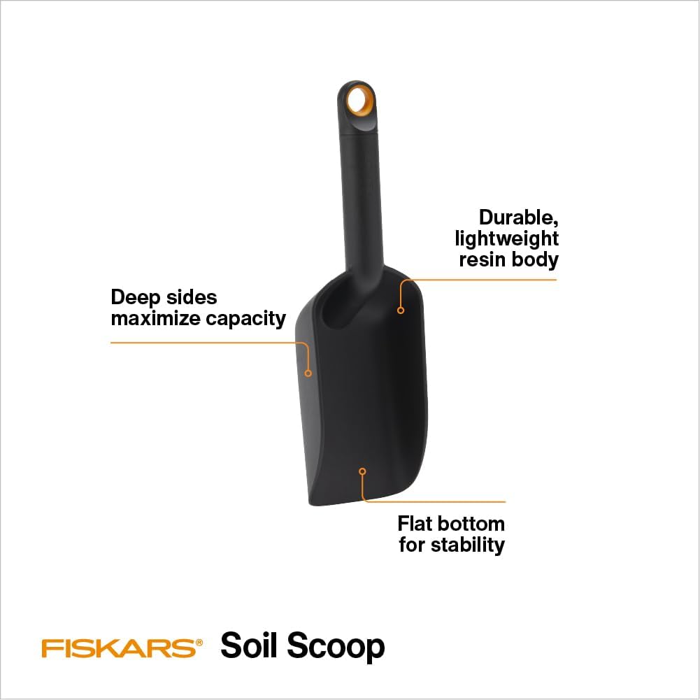 Planting Soil Scoop & Brush Set, Dual-Sided Tool for Indoor Potting