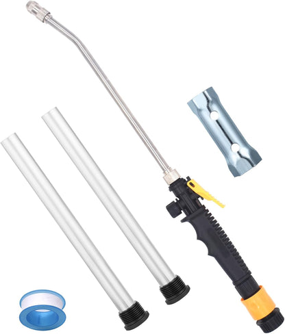 RV Water Heater Tank Rinser, Metal Tube RV Water Heater Flush Wand, Camper Hot Water Tank Cleaning Rinser Flusher