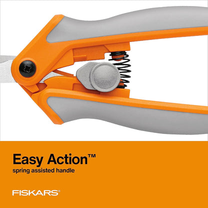 RazorEdge Micro-Tip Easy Action Scissors - 6" - Stainless Steel Fabric Scissors - Arts and Crafts - Orange