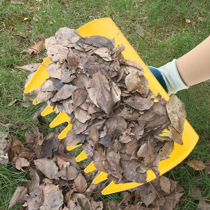 2 Set Leaf Scoops Hand Rake, Leaf Scoops and Claws with 2 Pairs Gloves, Lightweight Plastic Hand Held Rakes Yard Scoop for Picking up Leaves Garden Rubbish Yard Waste