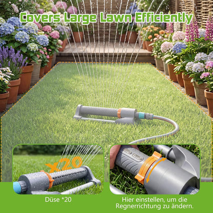 Oscillating Sprinkler with Smart Timer for Lawn and Garden Watering