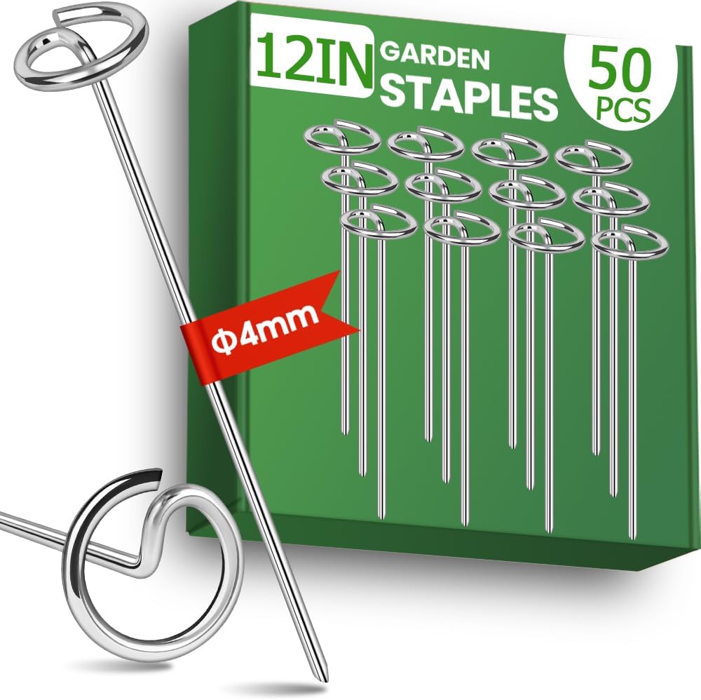 120pcs Landscape Staples, Weed Barrier Fabric Stakes, Garden Pins 6 Inch