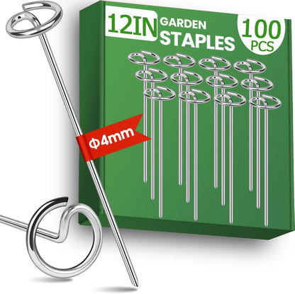 120pcs Landscape Staples, Weed Barrier Fabric Stakes, Garden Pins 6 Inch