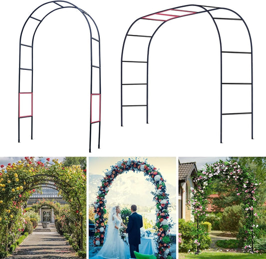 Thickened Tube Garden Arch Trellis - Metal Garden Arbor for Climbing Plants