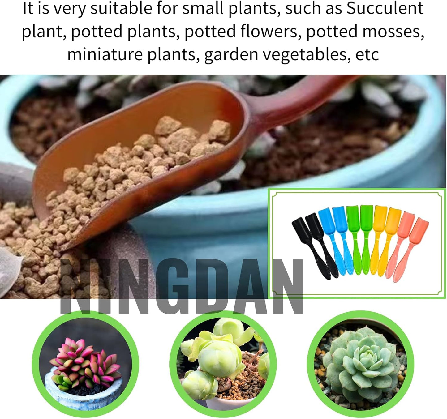 10Pcs Mini Shovel,Plastic Mini Gardening Shovel Spoons Soil Scoops,Cultivation Digging Transplanting Tools for Succulents Potted Flowers,Milk Powder/Coffee Beans Scoops (5 Colors)