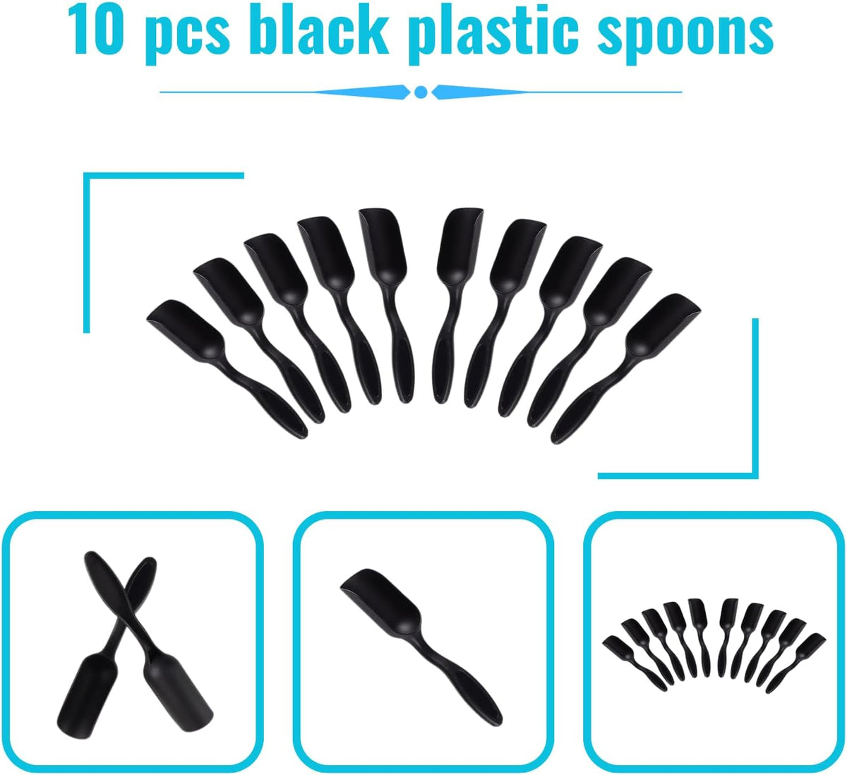 10Pcs Mini Shovel,Plastic Mini Gardening Shovel Spoons Soil Scoops,Cultivation Digging Transplanting Tools for Succulents Potted Flowers,Milk Powder/Coffee Beans Scoops (5 Colors)