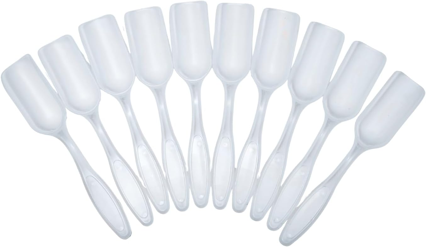 10Pcs Mini Shovel,Plastic Mini Gardening Shovel Spoons Soil Scoops,Cultivation Digging Transplanting Tools for Succulents Potted Flowers,Milk Powder/Coffee Beans Scoops (5 Colors)