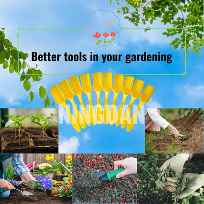 10Pcs Mini Shovel,Plastic Mini Gardening Shovel Spoons Soil Scoops,Cultivation Digging Transplanting Tools for Succulents Potted Flowers,Milk Powder/Coffee Beans Scoops (5 Colors)