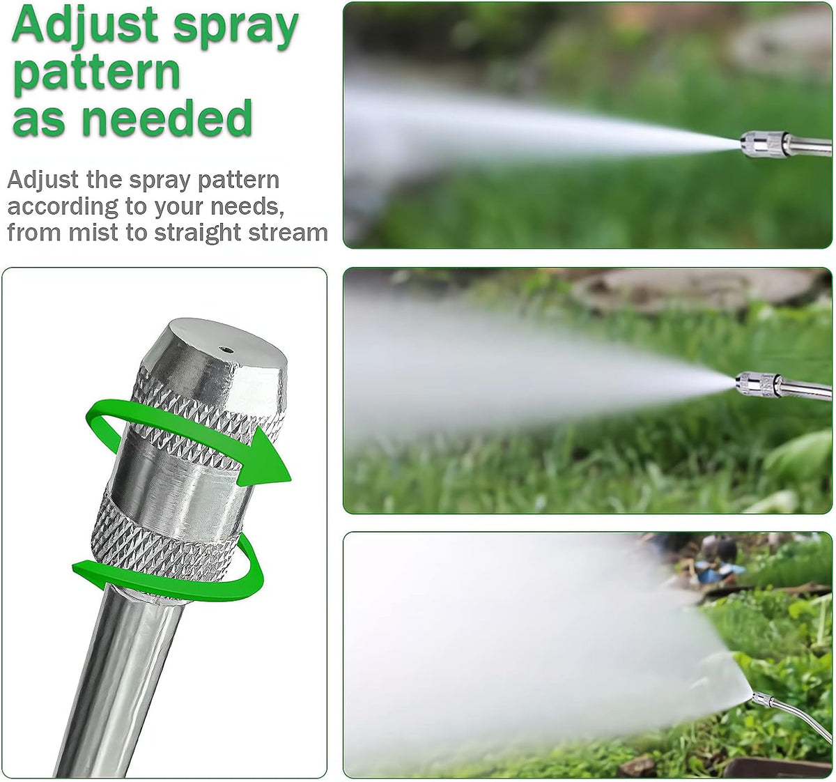 Replacement Sprayer Wand for Ryobi - Stainless Steel With Adjustable Nozzle, Trigger & Hose Compatible With P2803 (44 Inches)
