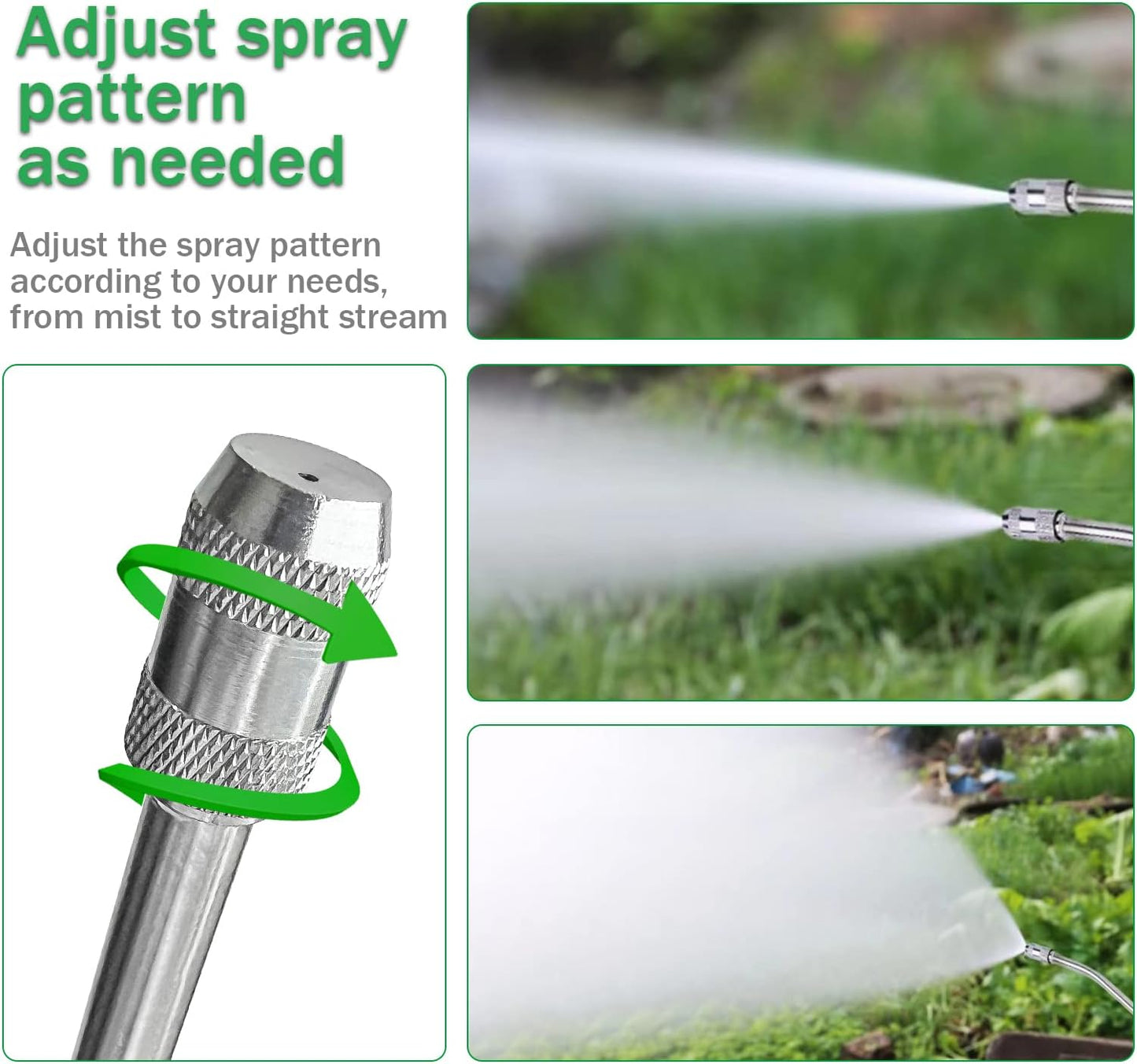 Replacement Sprayer Wand for Ryobi - Stainless Steel With Adjustable Nozzle, Trigger & Hose Compatible With P2803 (44 Inches)