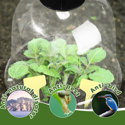 20 Pack Garden Cloches for Plants Clear Bell Covers 7.3x6.7 Inch