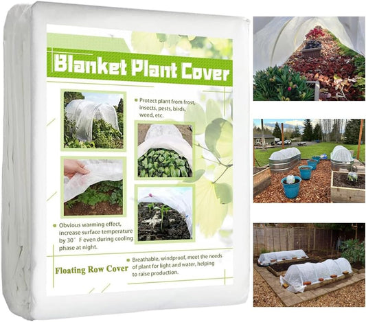 Frost Cloth Plant Freeze Protection, 5x60 Ft Floating Row Cover
