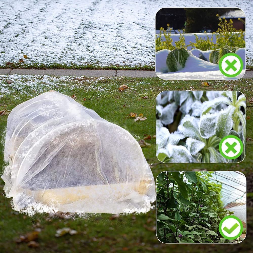 Frost Cloth Plant Freeze Protection, 5x60 Ft Floating Row Cover