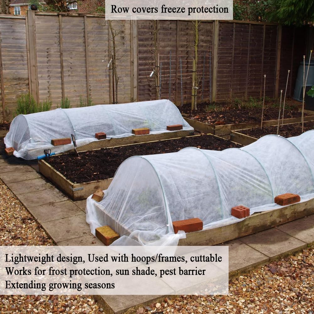 Frost Cloth Plant Freeze Protection, 5x60 Ft Floating Row Cover