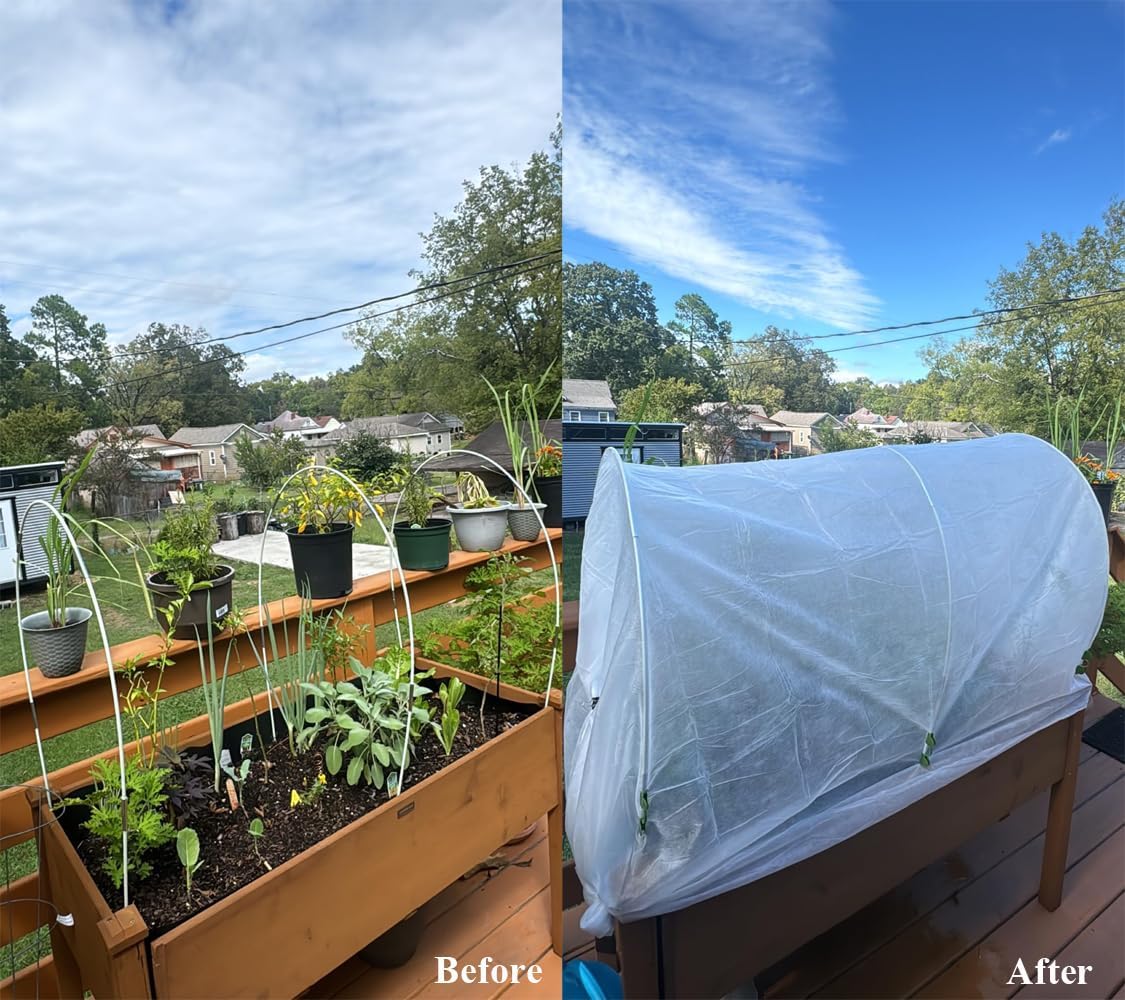 Frost Cloth Plant Freeze Protection, 5x60 Ft Floating Row Cover