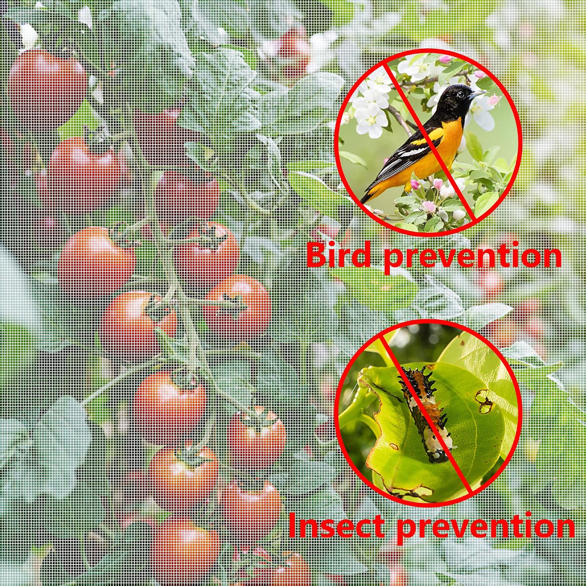 Alpurple Insect Bird Barrier Netting Mesh- 20 x 10 Feet Garden Bug Netting Plant Cover for Protect Plant Fruits Flower from Insect Bird Eating