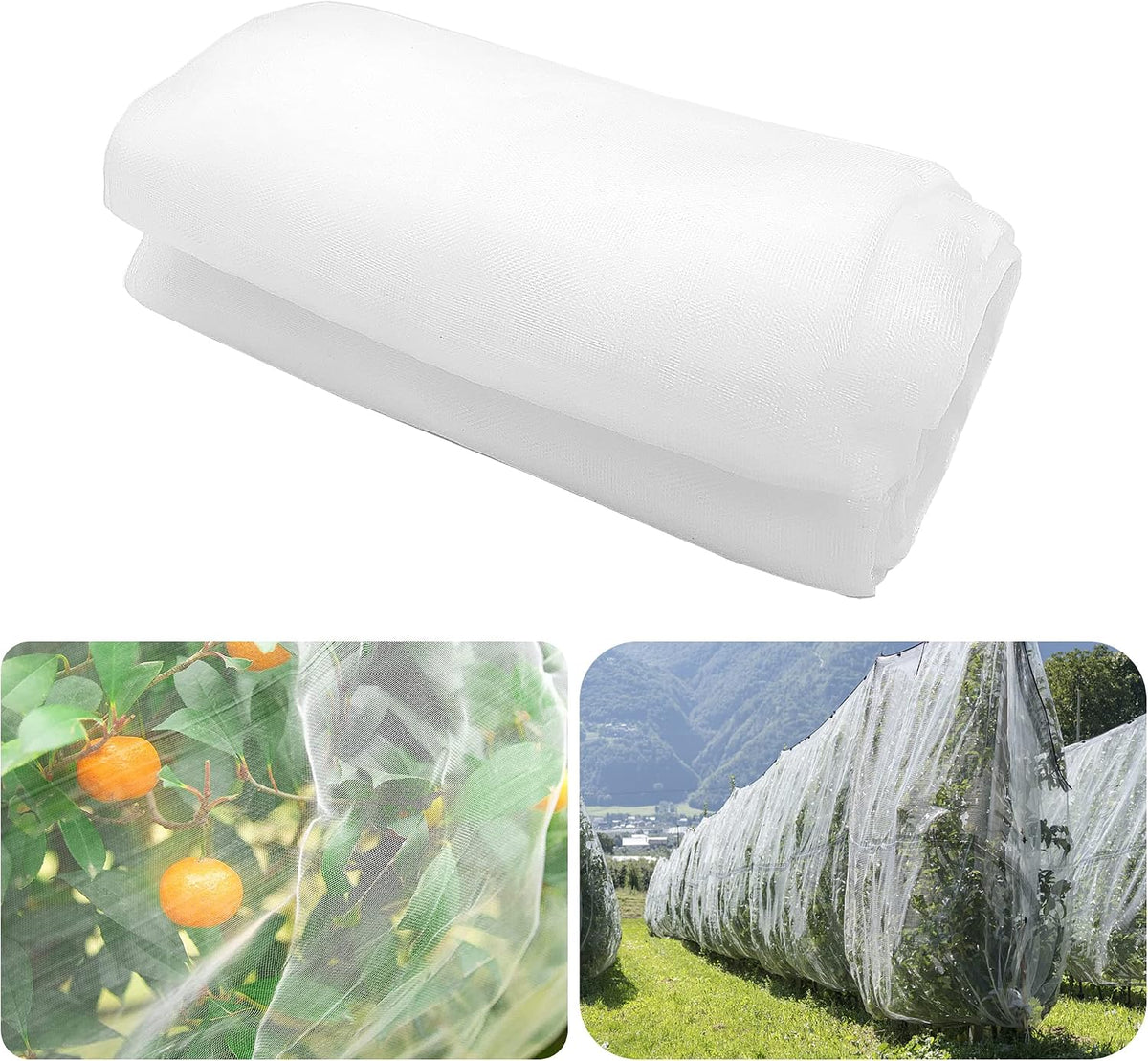 Alpurple Insect Bird Barrier Netting Mesh- 20 x 10 Feet Garden Bug Netting Plant Cover for Protect Plant Fruits Flower from Insect Bird Eating