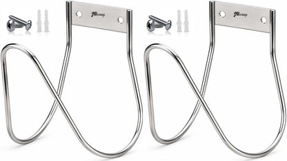 Garden Hose Holder Stainless Steel Small Wall Mount Garden Hose Hook, Ideal for Water, Air, Hydraulic Hose, Ropes, Extension Cords Heavy Duty & Rust Proof Large Set of 1
