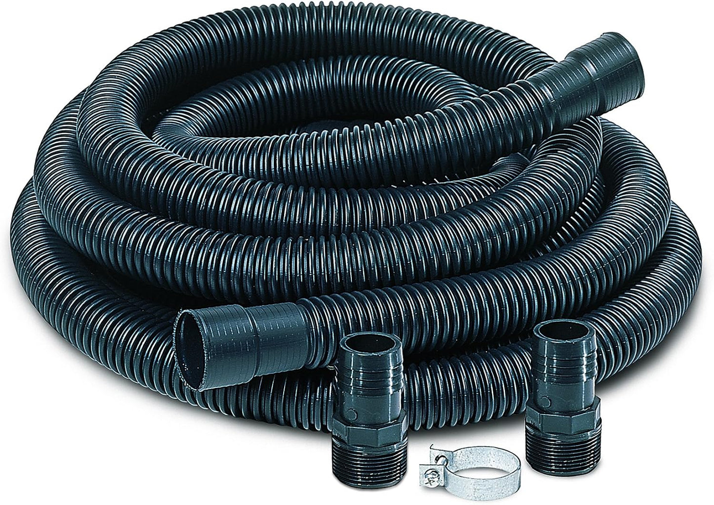 Red Lion RL-SPDK Sump Pump Discharge Hose Kit, Fits 1-1/4" and 1-1/2" FNPT Discharge, 24-Feet Long, Black, 599304