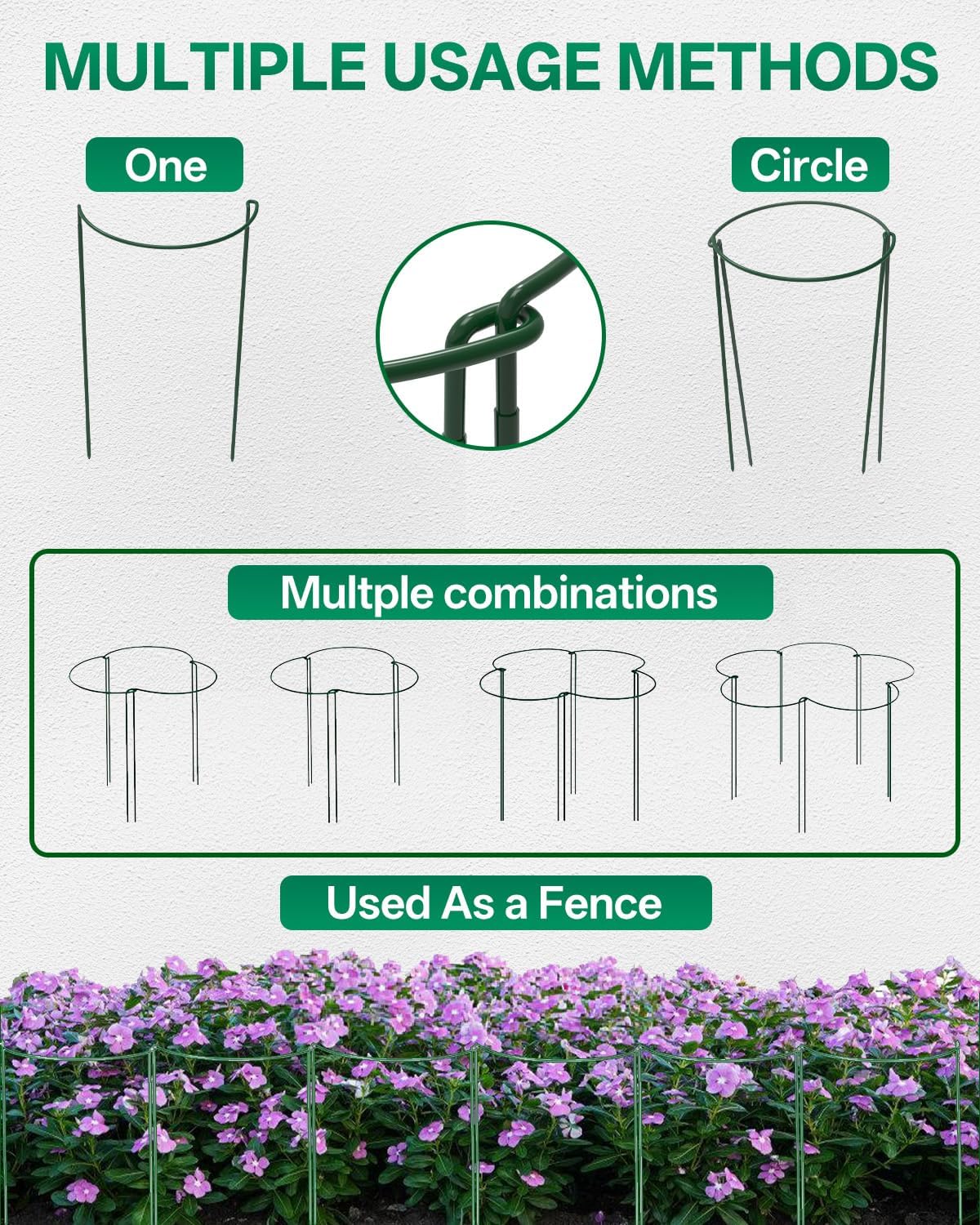 16 Pack 16 In Plant Support Stakes, Peony Cages And Supports with 15 Lable