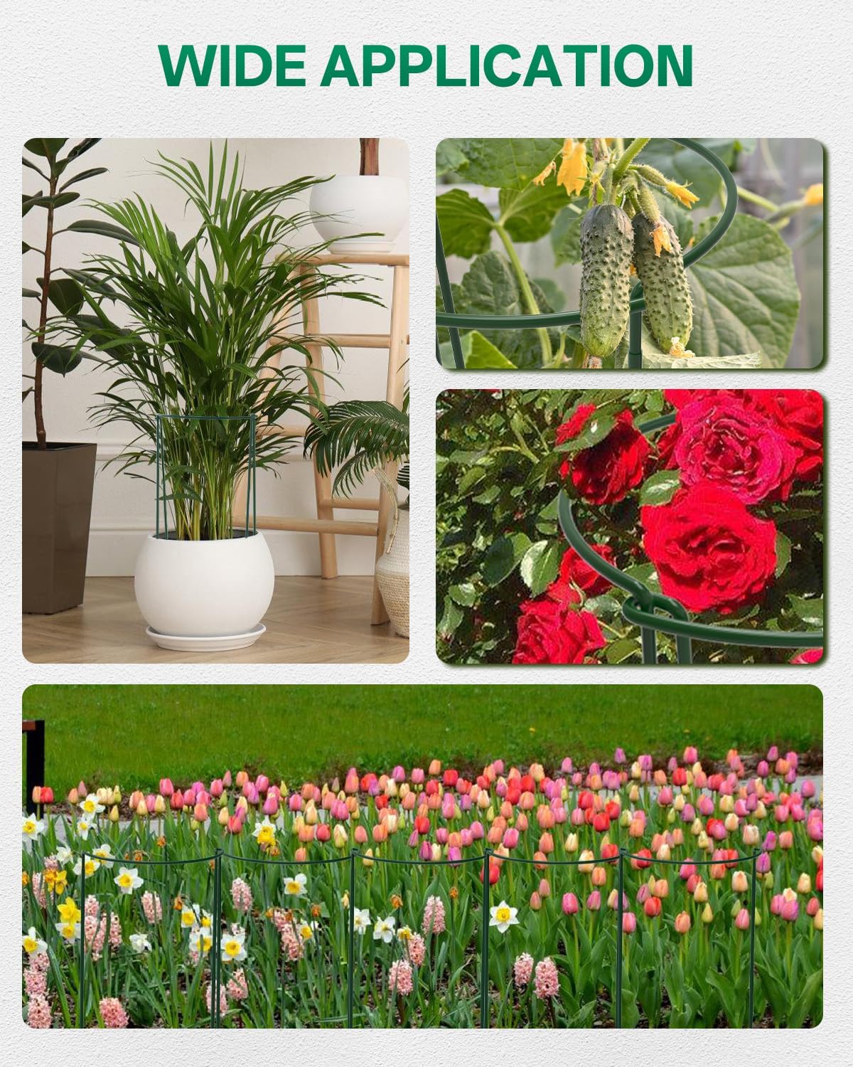 16 Pack 16 In Plant Support Stakes, Peony Cages And Supports with 15 Lable