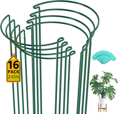 16 Pack 16 In Plant Support Stakes, Peony Cages And Supports with 15 Lable