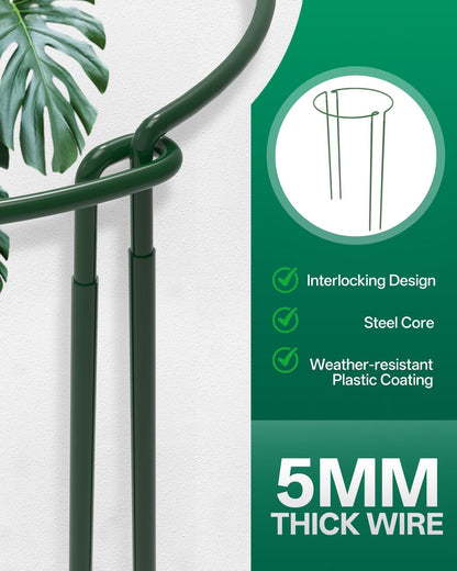 16 Pack 16 In Plant Support Stakes, Peony Cages And Supports with 15 Lable