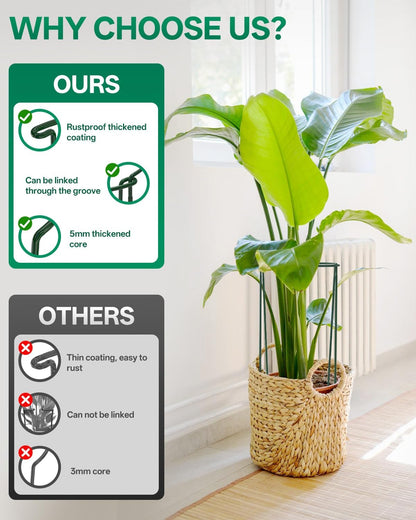 16 Pack 16 In Plant Support Stakes, Peony Cages And Supports with 15 Lable