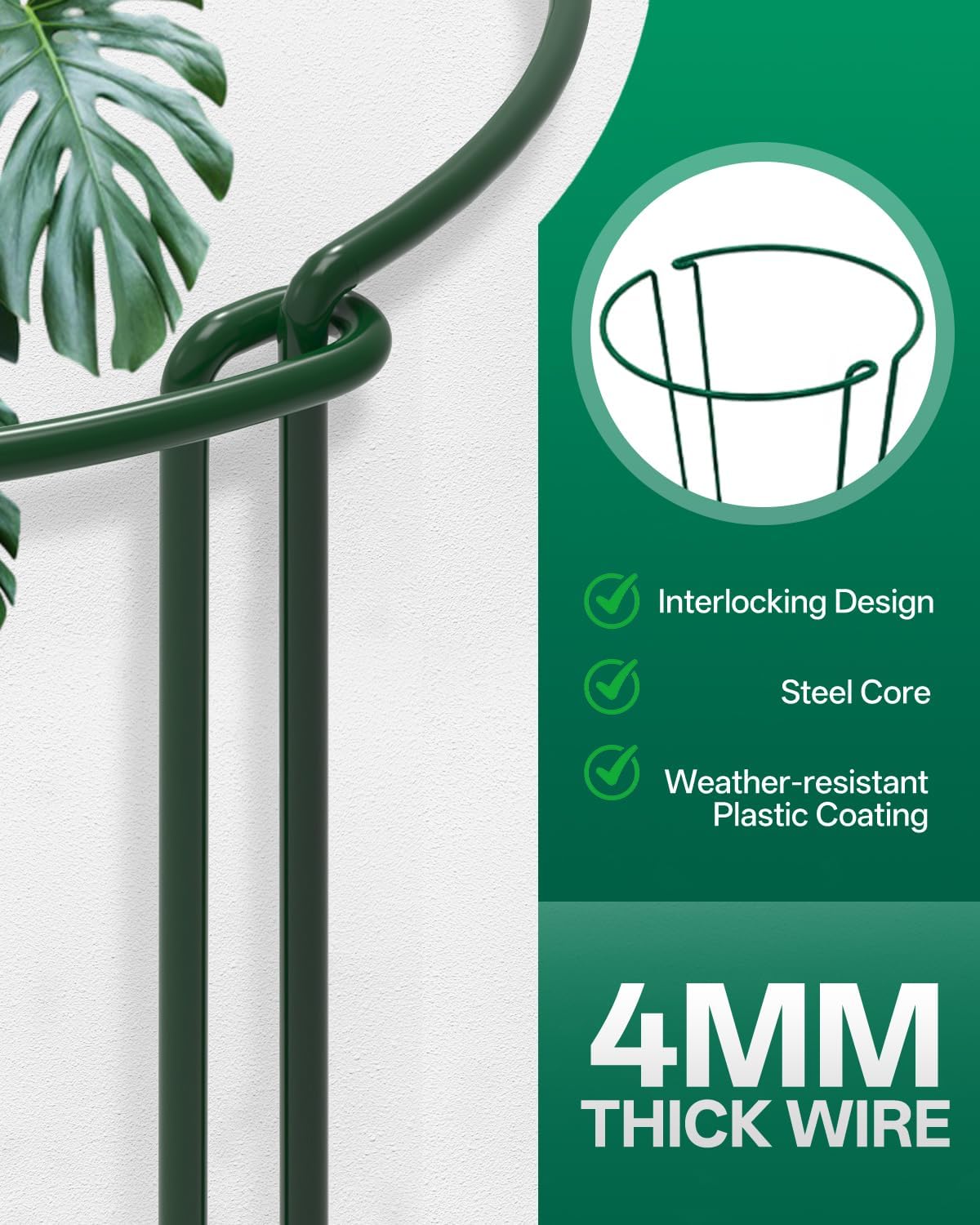 16 Pack 16 In Plant Support Stakes, Peony Cages And Supports with 15 Lable