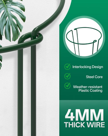 16 Pack 16 In Plant Support Stakes, Peony Cages And Supports with 15 Lable