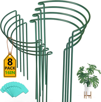 16 Pack 16 In Plant Support Stakes, Peony Cages And Supports with 15 Lable