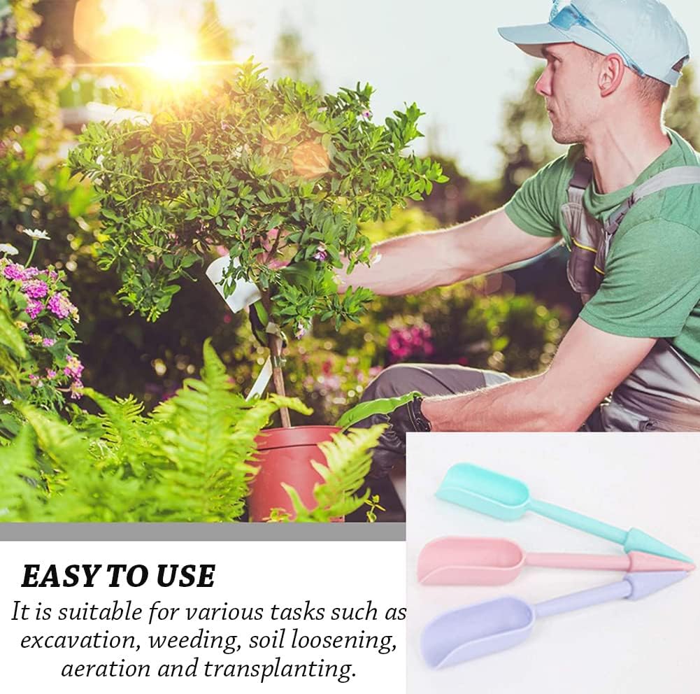 3 Pcs Garden Shovel Scoop Double - Purpose Plant Shovel Multi - Functional Plastic Garden Shovel Color Green Plants Potted Soil Loosening Tools