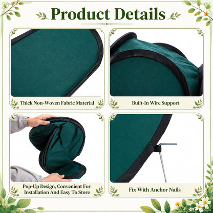 2 Pcs Pop Up Shrub Covers Frost Protection Tent, 22" x 22" x 22" Winter Plant Cover Freeze Protection, Warm Garden Plant Protector Tent for Protecting Outdoor Shrub Fruit Potted Plants from Snow & Ice