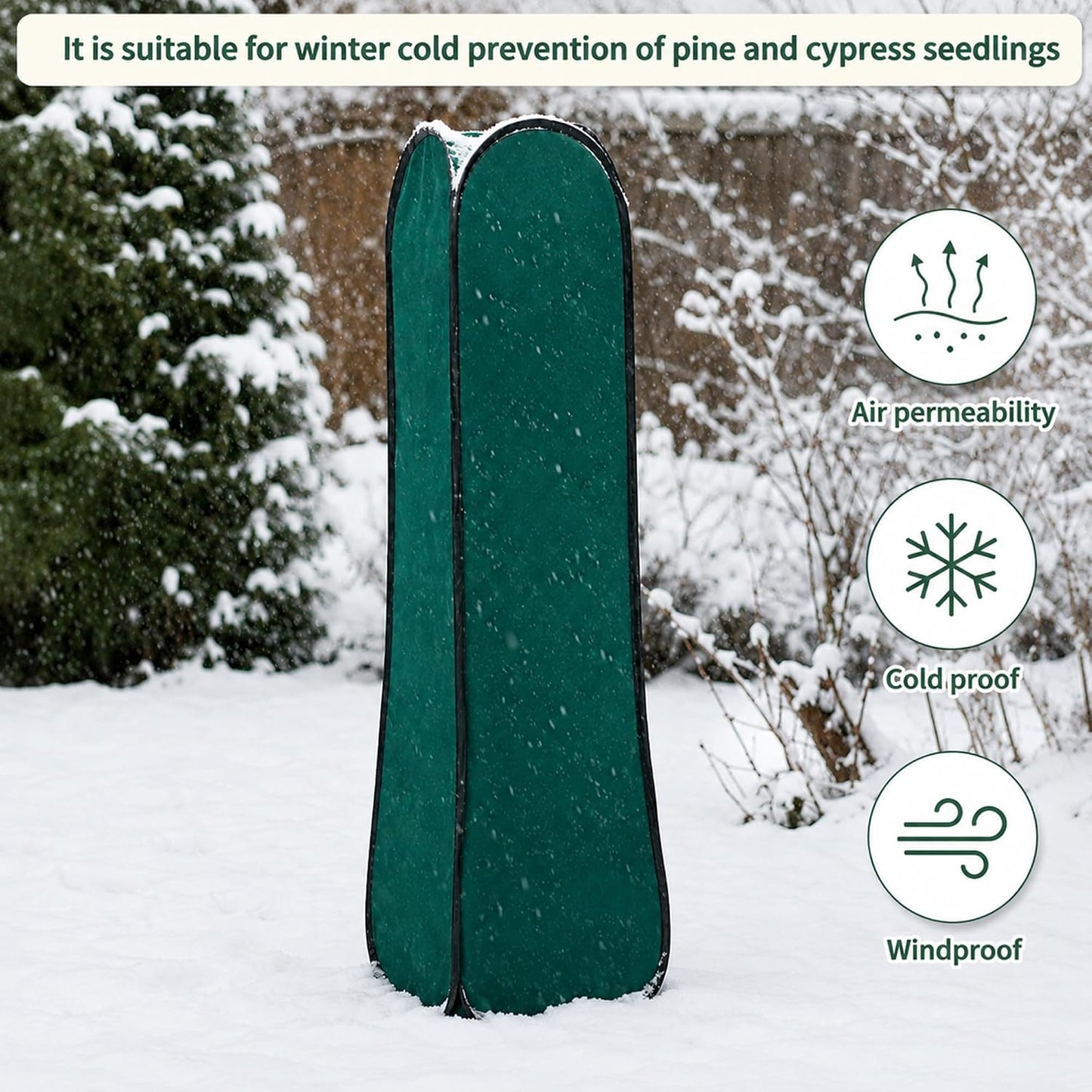 2 Pcs Pop Up Shrub Covers Frost Protection Tent, 22" x 22" x 22" Winter Plant Cover Freeze Protection, Warm Garden Plant Protector Tent for Protecting Outdoor Shrub Fruit Potted Plants from Snow & Ice