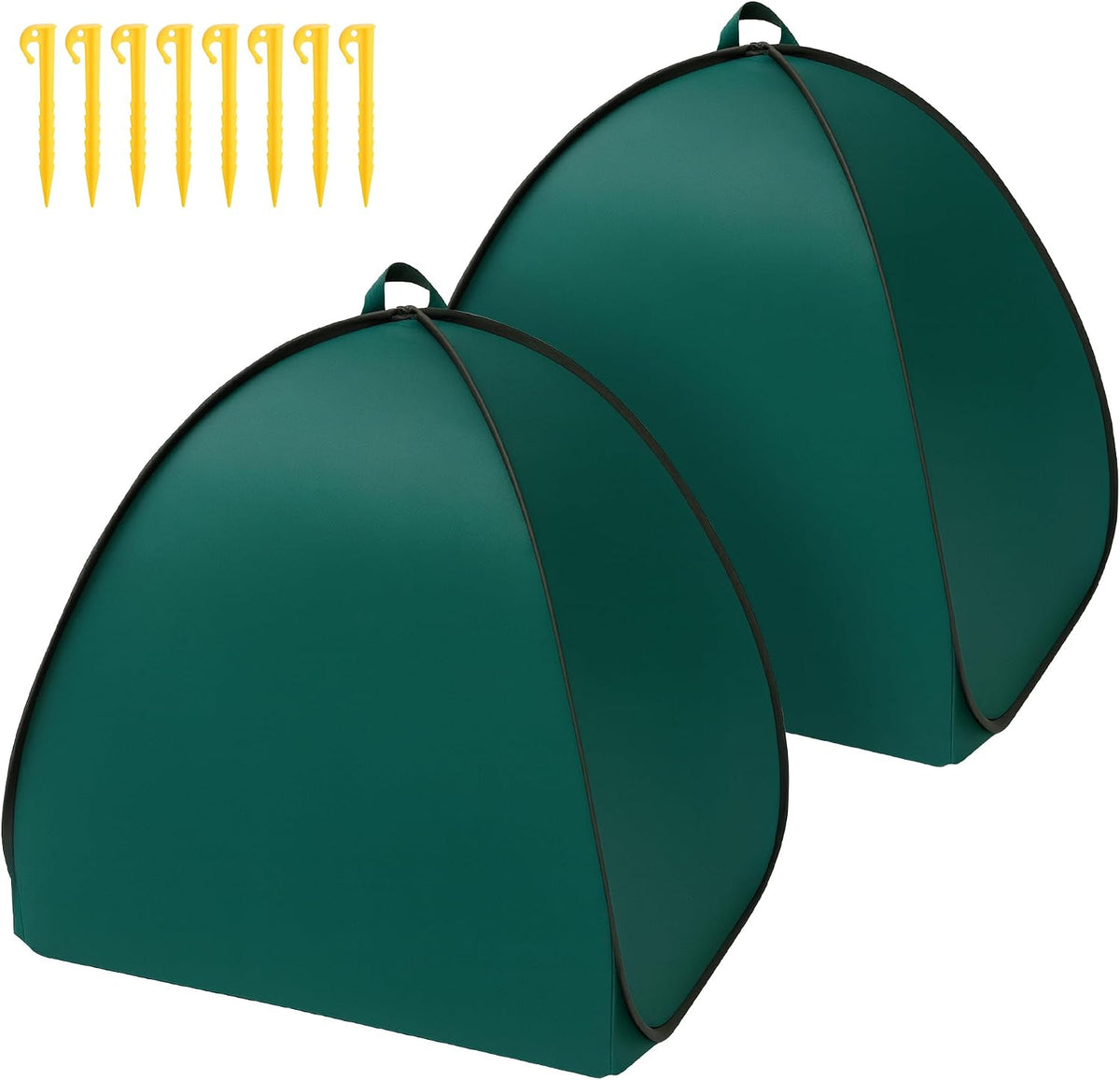 2 Pcs Pop Up Shrub Covers Frost Protection Tent, 22" x 22" x 22" Winter Plant Cover Freeze Protection, Warm Garden Plant Protector Tent for Protecting Outdoor Shrub Fruit Potted Plants from Snow & Ice
