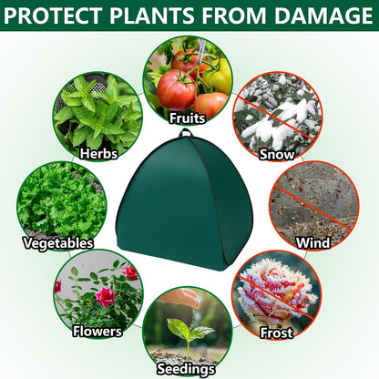 2 Pcs Pop Up Shrub Covers Frost Protection Tent, 22" x 22" x 22" Winter Plant Cover Freeze Protection, Warm Garden Plant Protector Tent for Protecting Outdoor Shrub Fruit Potted Plants from Snow & Ice