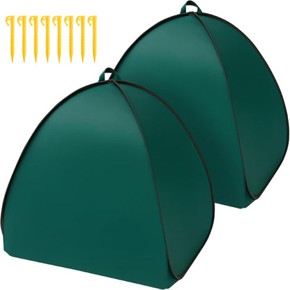 2 Pcs Pop Up Shrub Covers Frost Protection Tent, 22" x 22" x 22" Winter Plant Cover Freeze Protection, Warm Garden Plant Protector Tent for Protecting Outdoor Shrub Fruit Potted Plants from Snow & Ice