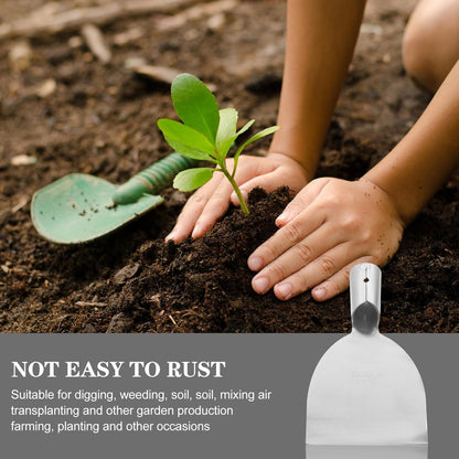 Stainless Steel Transplant Trowel Durable Outdoor Digging Tool for Efficient Gardening for Loosening Soil and Planting Gardens Farms and Courtyards
