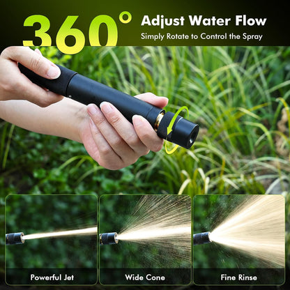 High Pressure Metal Hose Nozzle, Adjustable Twist Water Hose Nozzle