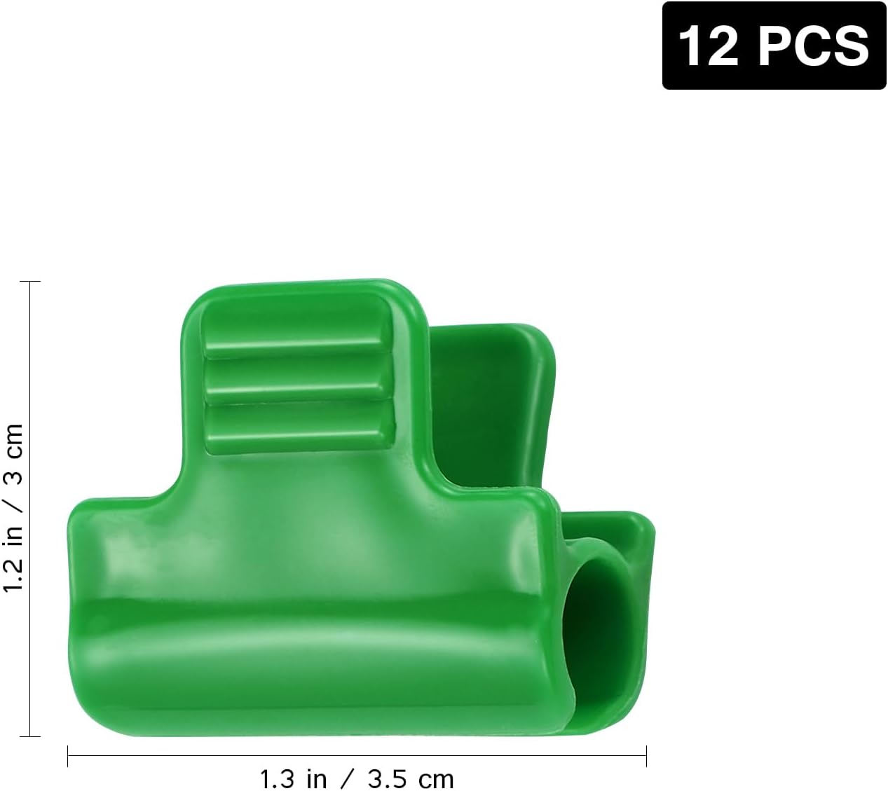 12PCS Plastic Greenhouse Clips for Tarp, Film, Netting, Garden Hoops, Row Covers, Shelters, Banner Frame (Green)