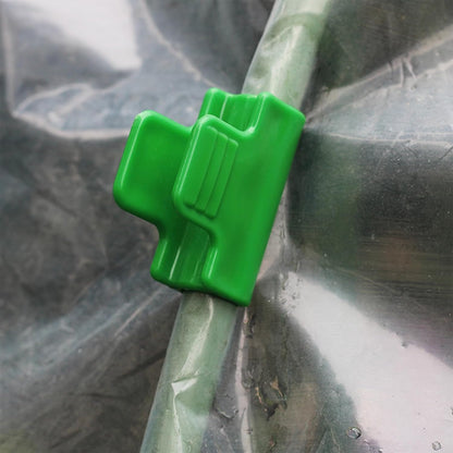 12PCS Plastic Greenhouse Clips for Tarp, Film, Netting, Garden Hoops, Row Covers, Shelters, Banner Frame (Green)