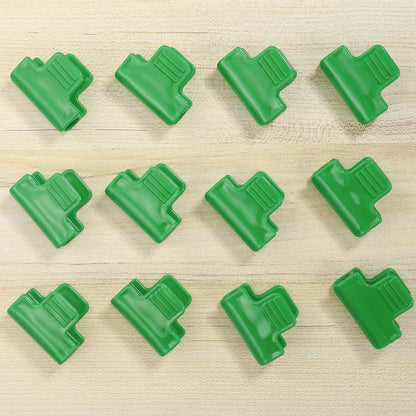 12PCS Plastic Greenhouse Clips for Tarp, Film, Netting, Garden Hoops, Row Covers, Shelters, Banner Frame (Green)