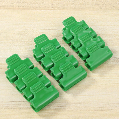 12PCS Plastic Greenhouse Clips for Tarp, Film, Netting, Garden Hoops, Row Covers, Shelters, Banner Frame (Green)