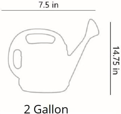 Standard Watering Can - Plant Watering Can - Small Plastic Garden Water Pot for Indoor Outdoor Plants Flowers , 2 Gallon, Green