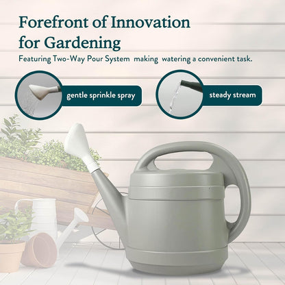 Standard Watering Can - Plant Watering Can - Small Plastic Garden Water Pot for Indoor Outdoor Plants Flowers , 2 Gallon, Green