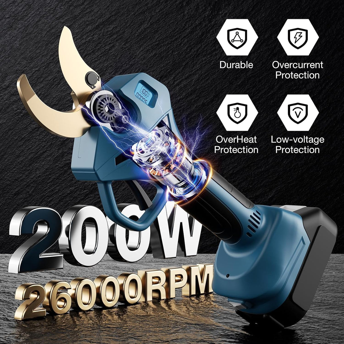 Electric Pruning Shears Compatible with Makita 18V Battery 2.4" Cutting Dia